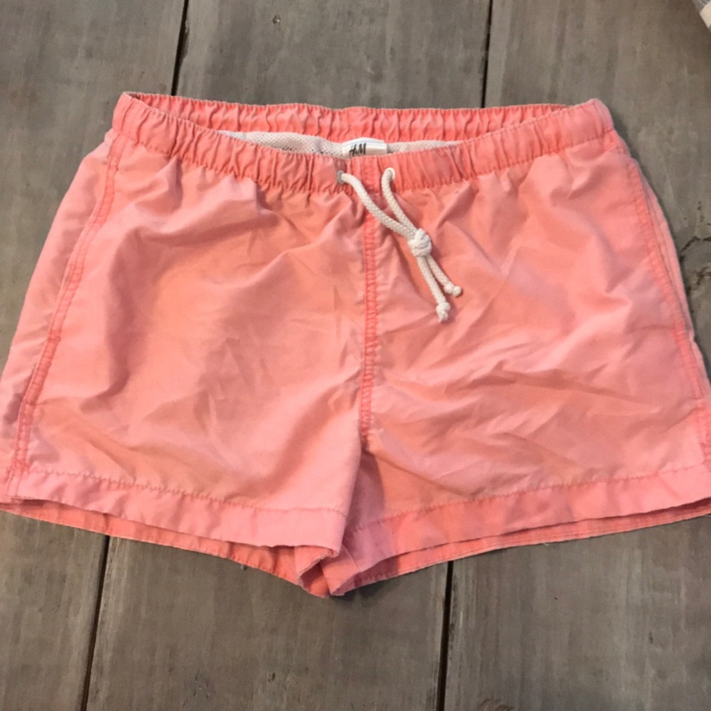 H&M pink swim trunks